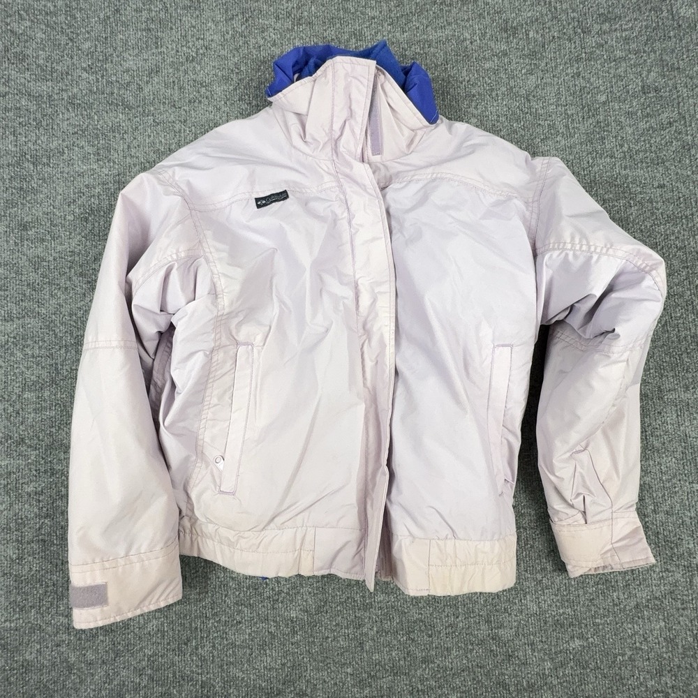 Vintage Columbia Jacket Womens Small Pink Full Zip Fleece Lined Bomber Ski